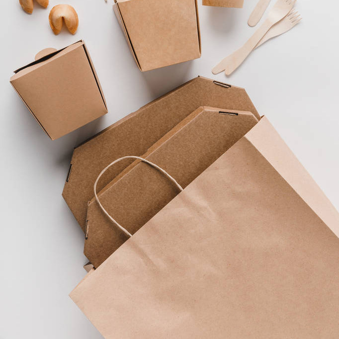 kraft paper bag for clothing packing