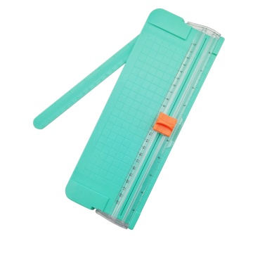 Custom Office Logo A5 Mini Manual Rotary Paper Cutter with Pull Out Ruler