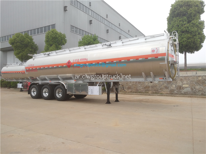 Three axle 42 CBM aluminium alloy نصف مقطورة