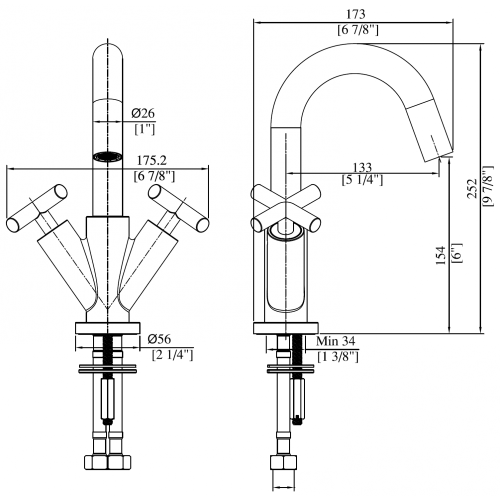 Modern Deck Mount Copper Basin Faucet Deck Mount Brass Basin Mixer Manufactory