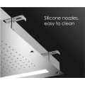 Psean de douche à pluie à LED montée à plafond en acier inoxydable