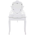 Heart Mirror Dressing Table With Stool Dressing Table With Stool And Heart Shape Mirror Manufactory