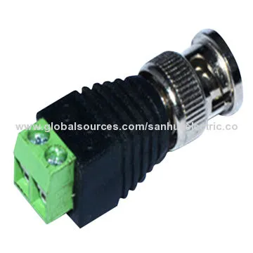 CCTV camera BNC male connector, 12 to 36V voltage