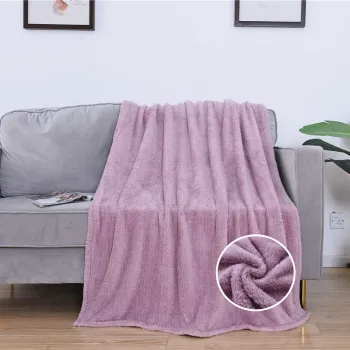 King size Super soft thick weighted baby fleece blanket kids winter blanket laced with silver