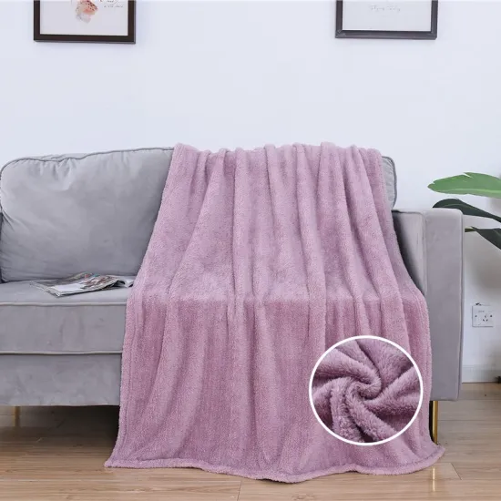 King size Super soft thick weighted baby fleece blanket kids winter blanket laced with silver