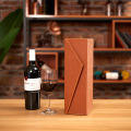 Single Leather Folding Wine Facking Box