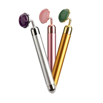 24K Gold Electric Pulse Vibration Rose Quartz Jade Facial Massager: Your Ultimate Beauty Tool