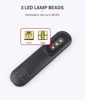 Portable Led UVC Sterilizer Sanitizing Wand Rechargeable