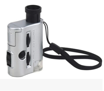 Zoom LED Mini Pocket Microscope with UV Lamp