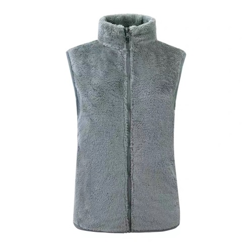 Gilet décontracté de couleur unie pour femme