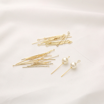 18K Gold Party Party Party Jewelry Materials - Opatory Outlet T نوع دبابيس مسطحة لصنع المجوهرات