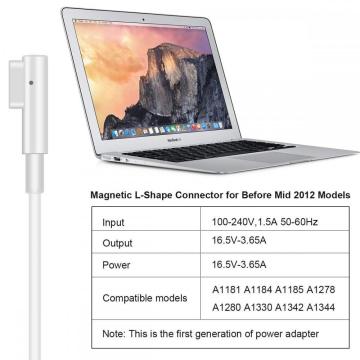 60 Вт 16,5 В 3,65 А Apple Macbook Magsafe1 / 2