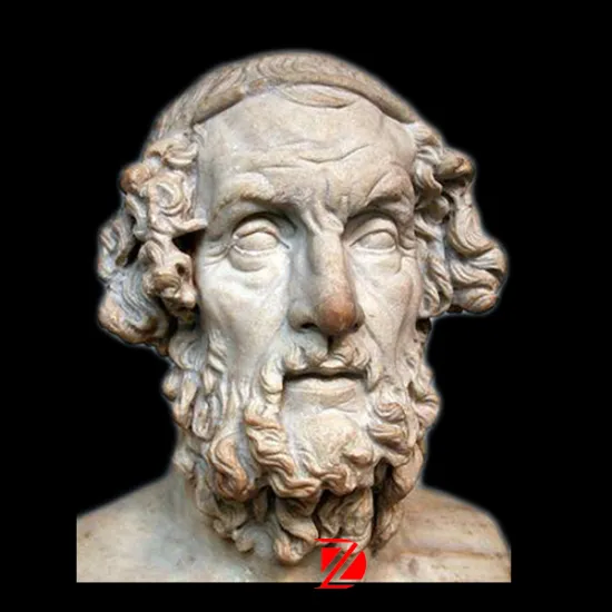 Male greek bust sculpture