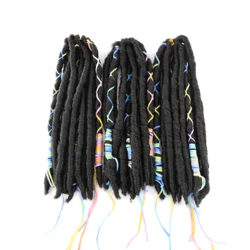 X-TRESS Dreadlock  Synthetic Braids Hair Extensions With Colored Line Jumbo Braiding Hip Hop Hairstyle Faux Locs Crochet Braids