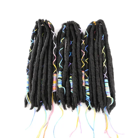 X-TRESS Dreadlock  Synthetic Braids Hair Extensions With Colored Line Jumbo Braiding Hip Hop Hairstyle Faux Locs Crochet Braids