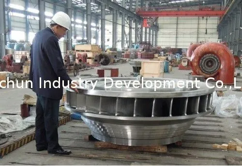 Hydro Electric Power Horizontal Francis Hydroturbine, Hydro Turbine Generator With High Head