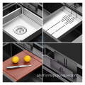 Factory Direct Sale: Nano Black Stainless Steel Single Bowl Kitchen Sink - Large Size Available