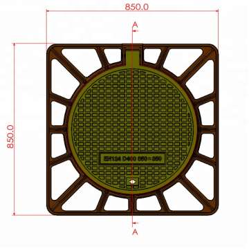 Hot Selling cast iron sewer cover Customized Round Cast Iron Manhole Cover with frame