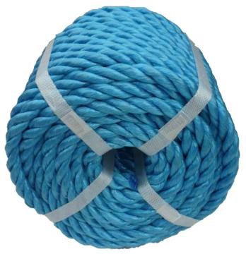 Blue 12mm 3-Strand Twisted Polypropylene PP Raffia Rope