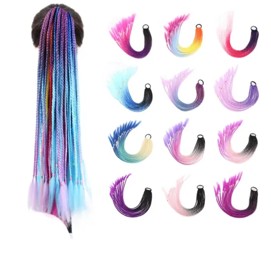 Colorful Dirty Braid Ponytail Styles: Fun and Fashionable Hair Accessories for Kids