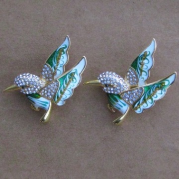 small diamante bird fashion rhinestone brooches