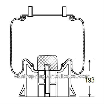 CARDI 58051210 Air bellow 4159NP09/ rubber air suspension system truck spare parts plastic piston