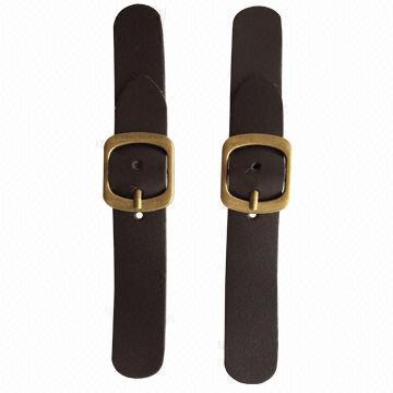 Strong Leather Trims with Antique Brass Buckle for Garment Decoration