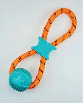 TPR Chew Ball Dog Toy with Rope