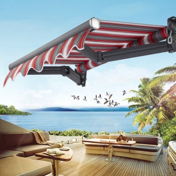 Reka bentuk unik Duty Wall Heavy Holding 5/4 meter bermotor awning extendable bermotor yang boleh ditarik balik