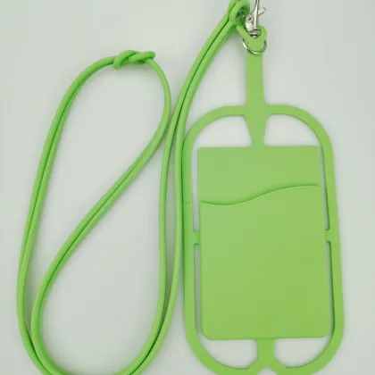 Silicone Lanyard Card Holder for Mobile Phones