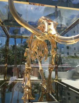 outdoor garden decoration sculpture metal craft bronze mammoth statue
