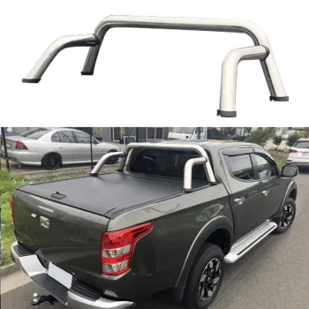 Custom Logo Stainless Steel Rear Bed Roll Bars for Toyota Tundra Tacoma Hilux Vigo REVO