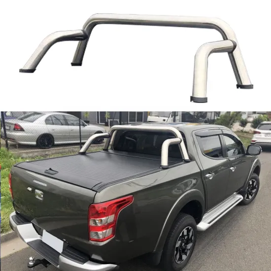 Custom Logo Stainless Steel Rear Bed Roll Bars for Toyota Tundra Tacoma Hilux Vigo REVO