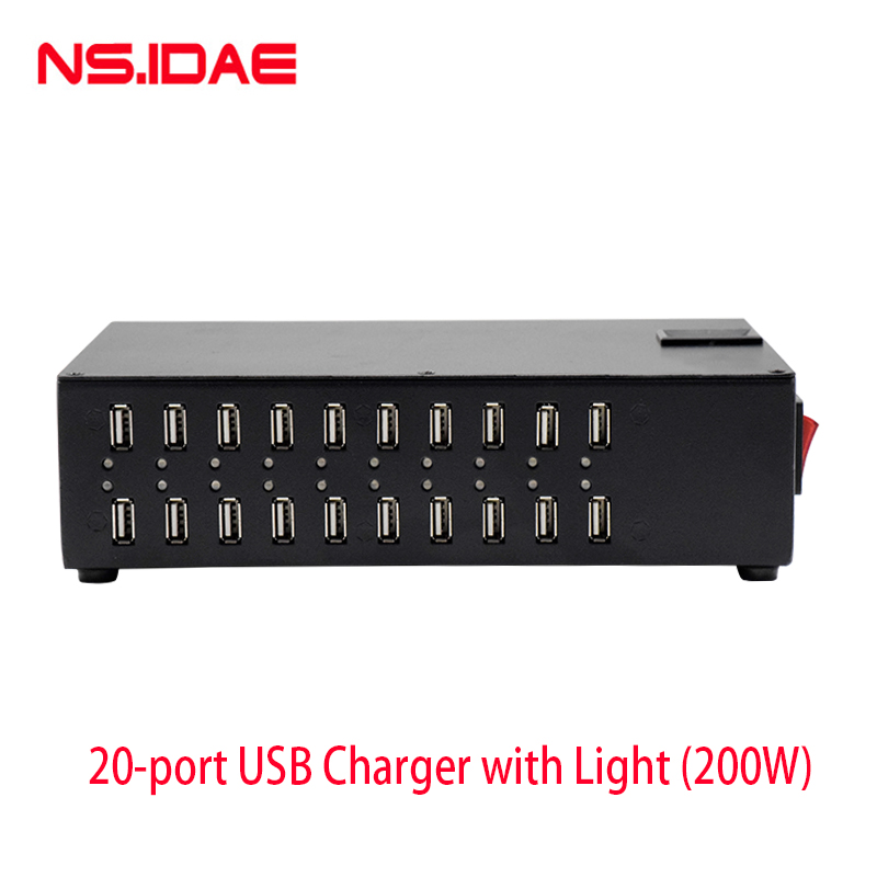 Chargeur intelligent USB avec des lumières 20 ports