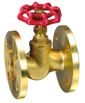 Handle wheel brass flanged valve for water