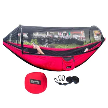 Custom Color Portable Double Camping Hammock with Mosquito Net