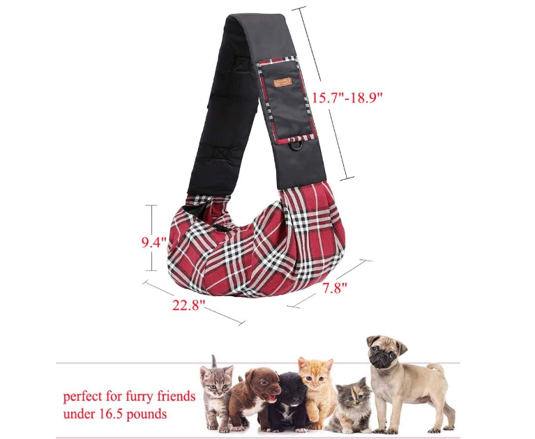 Pet sling Padded Strap Shoulder Bag