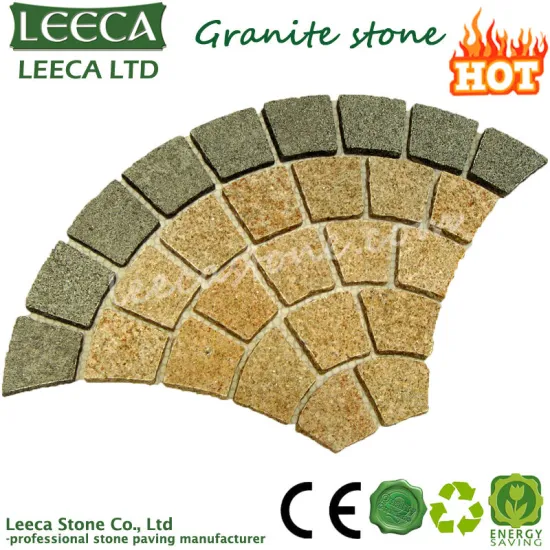Granite fan mesh paving stone