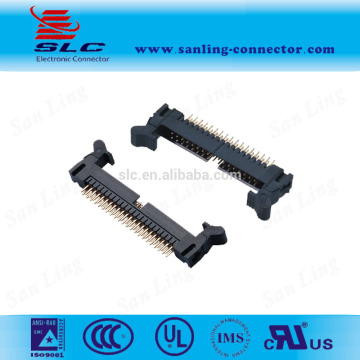 2.0mm Ejector Header connector,Straight,height16.85mm,L=10.5mm,black,Middle Latch