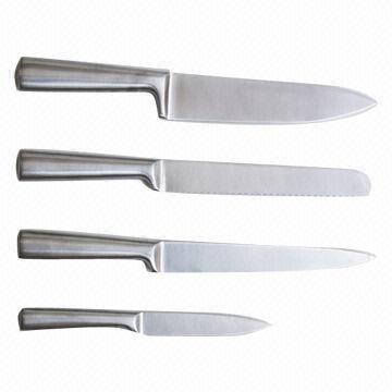 Stainless Steel Knife Set, 4 Pieces for Different Use, Exclusive Design, Hollow Handle