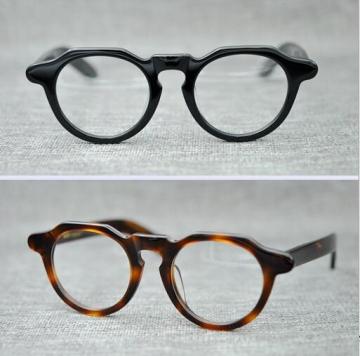 LKK Hand-made retro polygonal circular plate glass frame plain myopic glasses frame decoration frame woman glasses