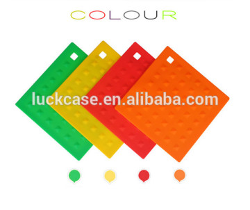 100% food grade silicone square heat resistant colorful silicone pot mat