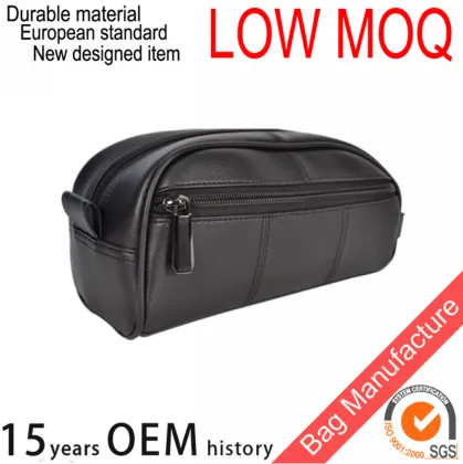 2016 Tredy travel mens leather hanging toiletry bag for cosmetics