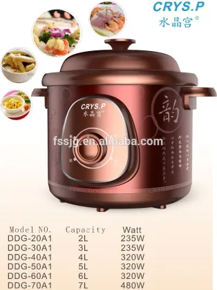 6 litre Purple Clay Slow Cooker