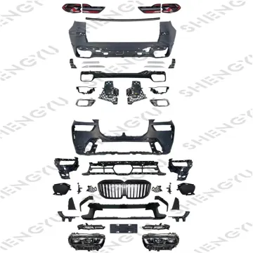 BMW X7 G07 2019-2022 Upgrade Kit: Sport Bumpers, Lip, Exhaust, and Side Skirts 2023+