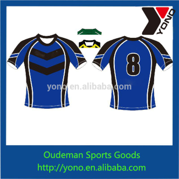 Specialized 100% polyester made sublimation custom rugby Football jersey