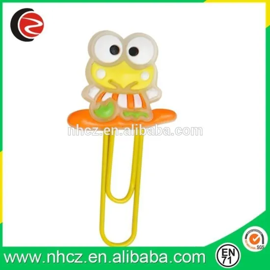 60MM Frog Soft PVC Bookmark Animal Paper Clips