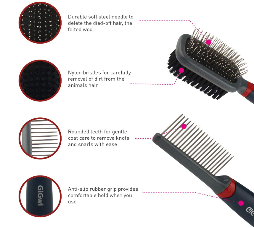 Detangling-Dog Comb and Brush Set