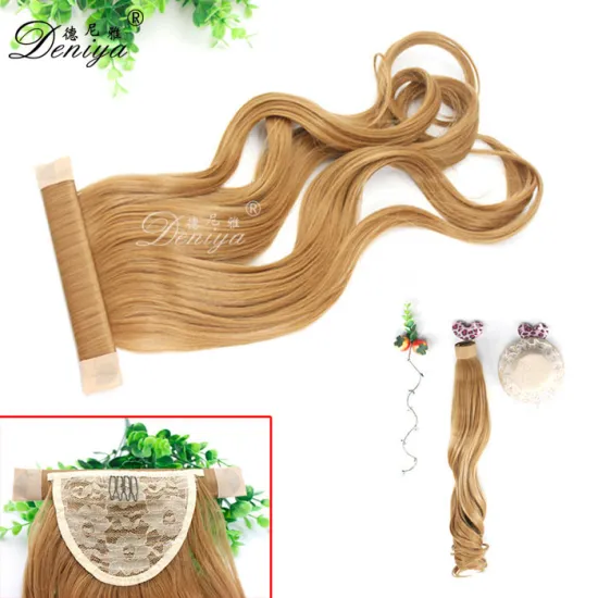 Natural hair products factory price high quality clip in ponytail hairpieces