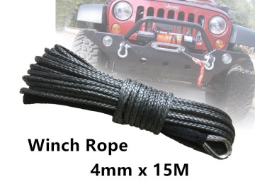 4mm x 15m UHMWPE Synthetic Winch Rope/Line